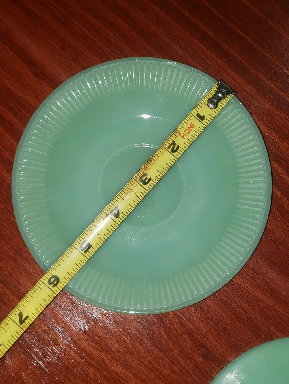 Vintage Jadeite Ribbed Plates/Saucers